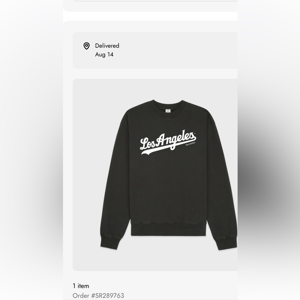 Sporty & Rich Black Crewneck Sweater